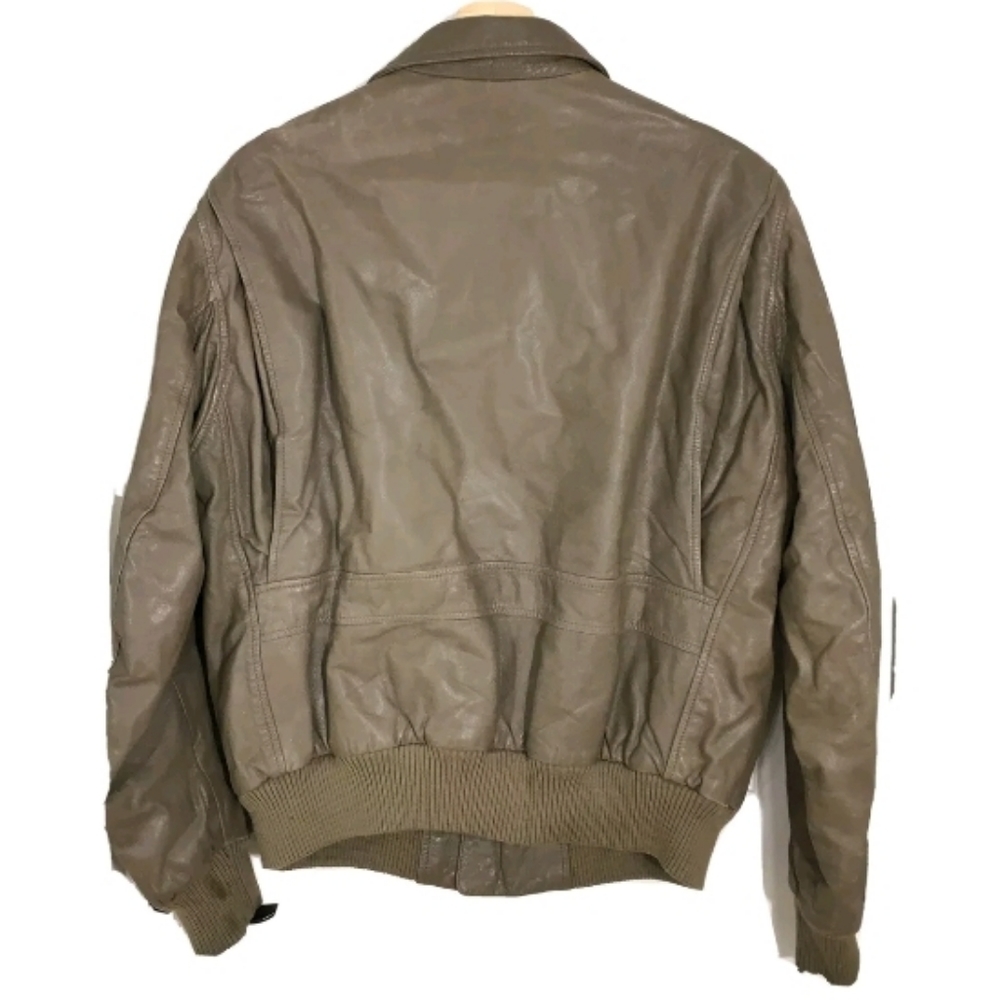 Vintage Zero King Men's Leather Bomber Jacket - Picture 6 of 7